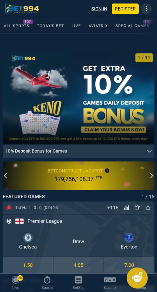 Bet994 app screenshot 1